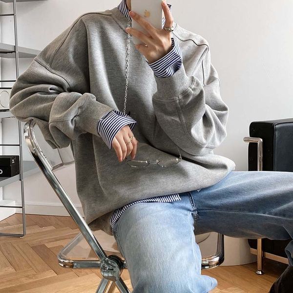 women's hoodies & sweatshirts korean chic basic female pullover fall 2021 cotton solid jumper sweater, Black
women's hoodies & sweatshirts korean chic basic female pullover fall 2021 cotton solid jumper sweater, Black