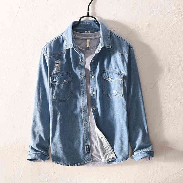 men's t-shirts autumn cotton casual long sleeve winter denim shirts male solid blue fashion shirt mens chemise prfq, White;black
men's t-shirts autumn cotton casual long sleeve winter denim shirts male solid blue fashion shirt mens chemise prfq, White;black
