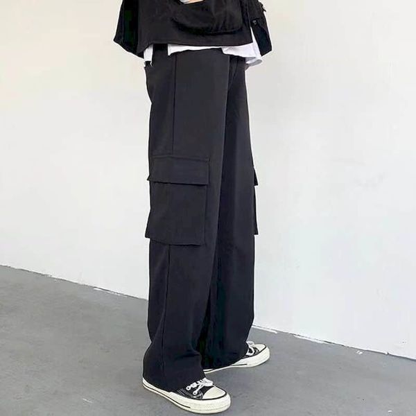 men's pants and women's trousers, modern working baggy harajuku style, with straight sports pocket, for men women sgjx, Black
men's pants and women's trousers, modern working baggy harajuku style, with straight sports pocket, for men women sgjx, Black