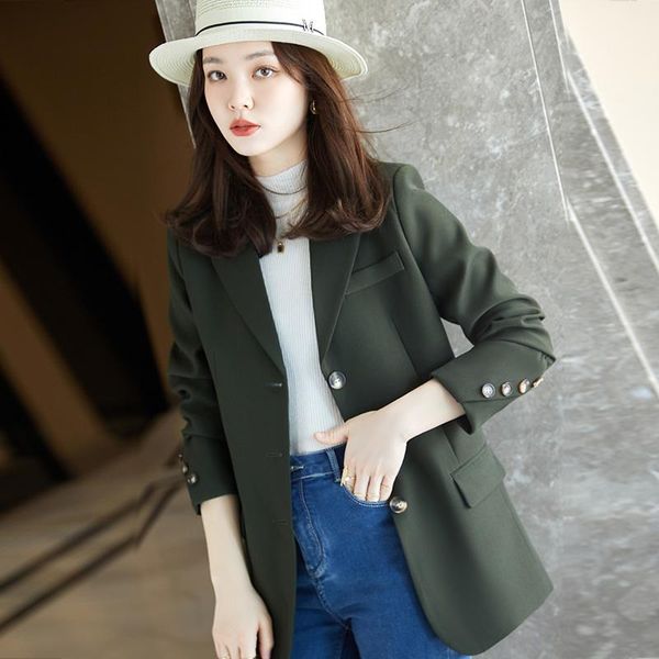 women's suits & blazers small blazer coat spring autumn korean vintage casual ladies button woman slim notched yellow jacket, White;black
women's suits & blazers small blazer coat spring autumn korean vintage casual ladies button woman slim notched yellow jacket, White;black