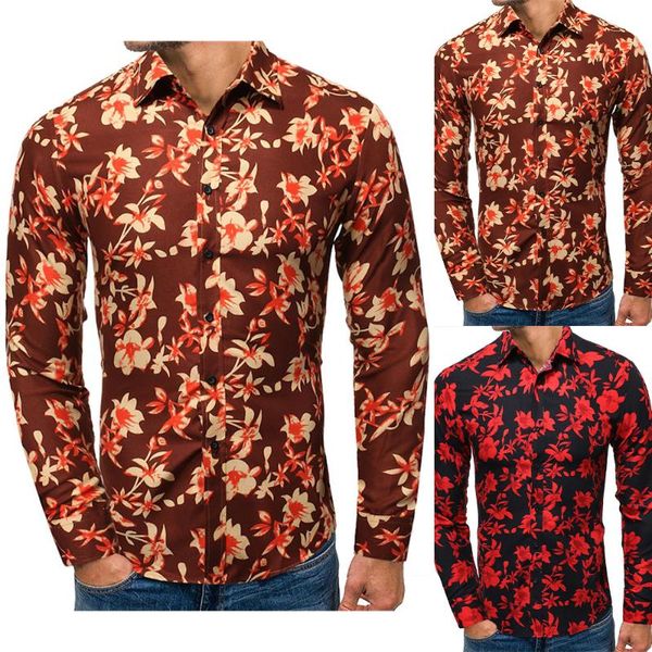 men's casual shirts mens floral printed shirt long sleeve blouse party button down summer spring lapel slim fit, White;black
men's casual shirts mens floral printed shirt long sleeve blouse party button down summer spring lapel slim fit, White;black