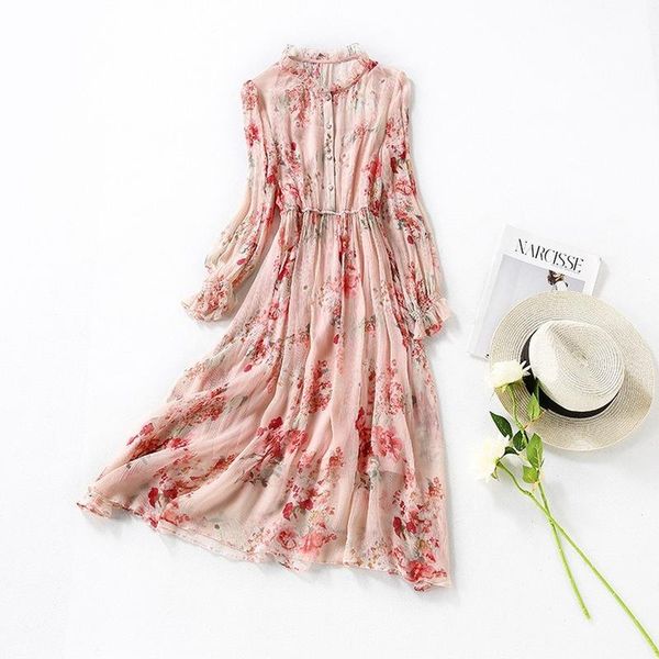 party dresses summer dress 2021 100% silk floral long sleeve for women korean fashion two-piece vestidos pph5095, White;black
party dresses summer dress 2021 100% silk floral long sleeve for women korean fashion two-piece vestidos pph5095, White;black