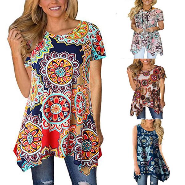 2020 summer new printed short sleeve pullover women's irregular base shirt, Black;gray
2020 summer new printed short sleeve pullover women's irregular base shirt, Black;gray