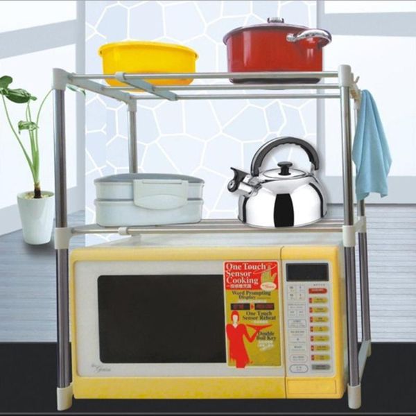 hooks & rails practical design multifunctional stainless steel kitchen storage rack household use microwave oven
hooks & rails practical design multifunctional stainless steel kitchen storage rack household use microwave oven