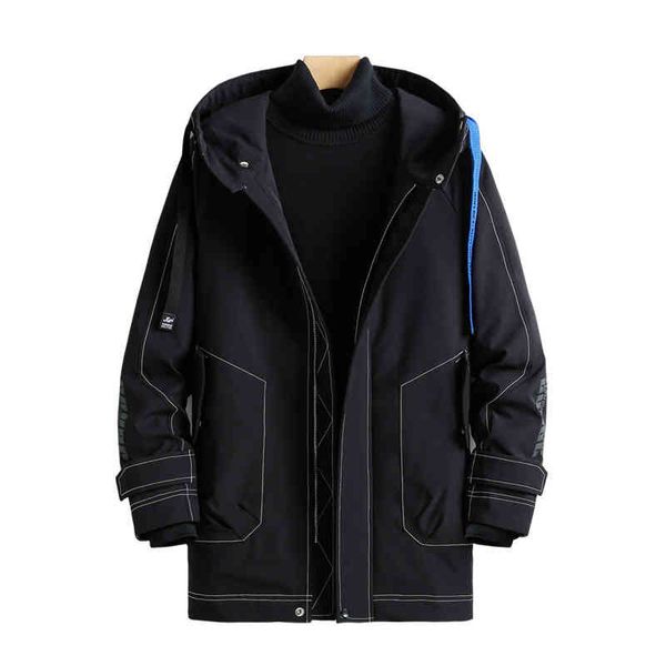 2021 new men's medium and long winter down trend warm casual thickened korean hooded et, Black
2021 new men's medium and long winter down trend warm casual thickened korean hooded et, Black