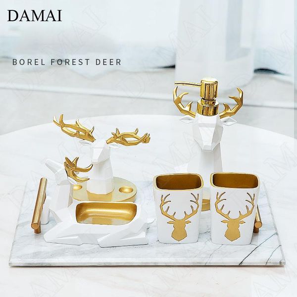 bath accessory set creativity golden elk bathroom nordic household five piece resin restroom wash organizer decoration accessories
bath accessory set creativity golden elk bathroom nordic household five piece resin restroom wash organizer decoration accessories