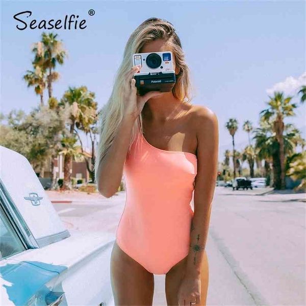 seaselfie solid pink one-shoulder with belt swimsuit women beachwear monokini beach bathing suit swimwear 210702, White;black
seaselfie solid pink one-shoulder with belt swimsuit women beachwear monokini beach bathing suit swimwear 210702, White;black