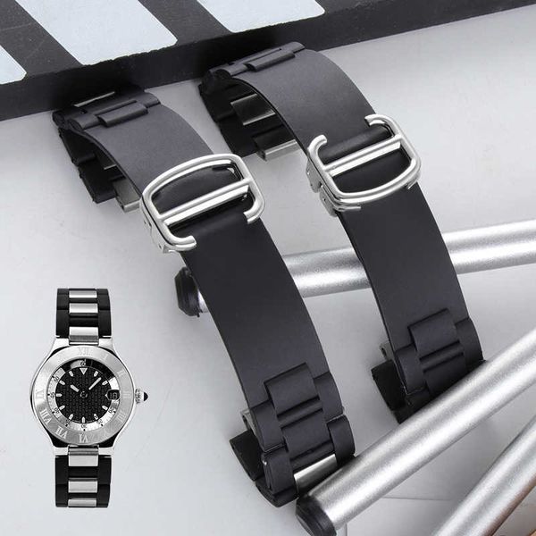 20*10mm (buckle 18mm) watchband silicone metal strap for balloon watch 21 chronoscaph w10198u2 w10125u2 w10197u2 w10184u2 rubber h0915, Silver
20*10mm (buckle 18mm) watchband silicone metal strap for balloon watch 21 chronoscaph w10198u2 w10125u2 w10197u2 w10184u2 rubber h0915, Silver