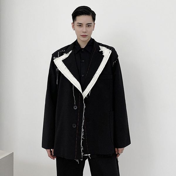 men's suits & blazers men broken side casual vintage loose jacket male streetwear japan style coat outerwear gge5, White;black
men's suits & blazers men broken side casual vintage loose jacket male streetwear japan style coat outerwear gge5, White;black