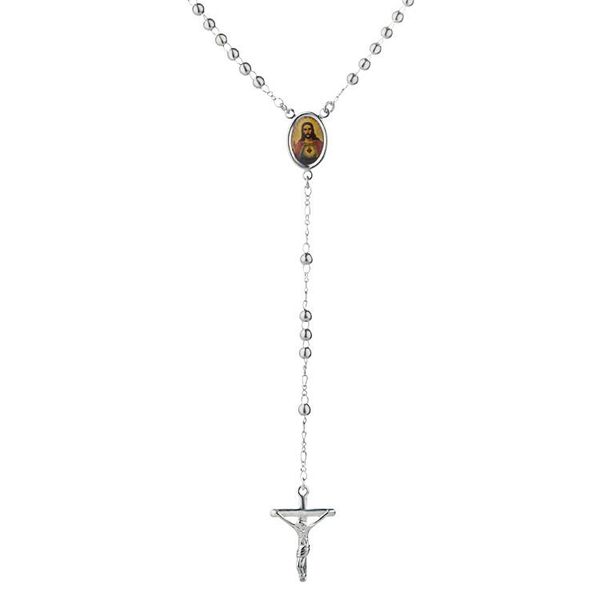 600mm Jesus Pendant Necklaces Cross Men Women White Gold Color Necklace Beads Jewelry 3NW-01 Chains, Silver
600mm Jesus Pendant Necklaces Cross Men Women White Gold Color Necklace Beads Jewelry 3NW-01 Chains, Silver