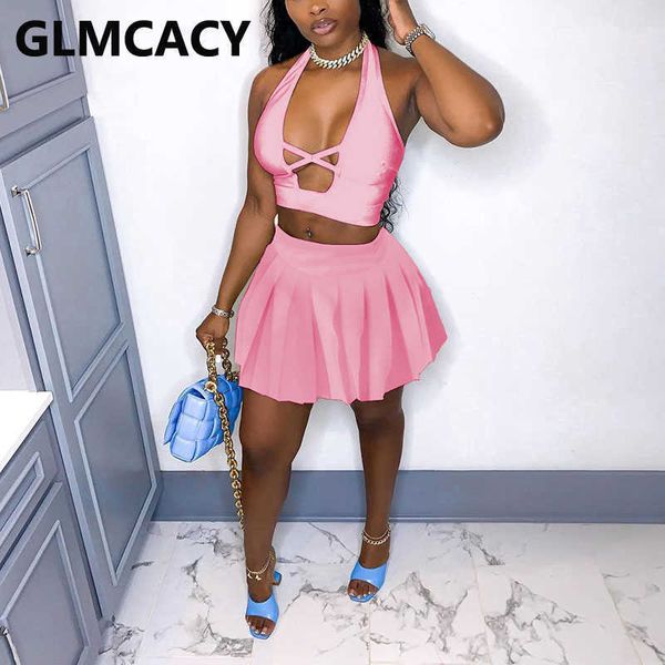 two pieces sets plus size women halter backless & bodycon skirts 210702, White
two pieces sets plus size women halter backless & bodycon skirts 210702, White