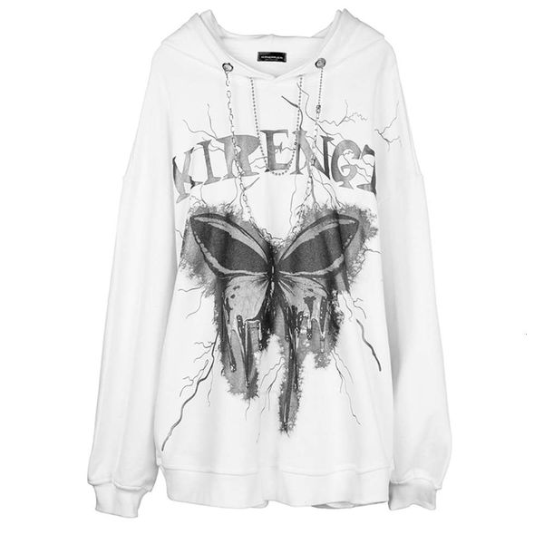 21ss hip-hop men's autumn and winter high street fashion brand dark butterfly plush print loose couple hooded sweater men thick, Black
21ss hip-hop men's autumn and winter high street fashion brand dark butterfly plush print loose couple hooded sweater men thick, Black