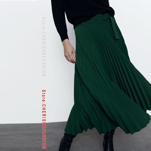 skirts 2021 spring women elegant pleated skirt high waist green long female ladies quality midi black
skirts 2021 spring women elegant pleated skirt high waist green long female ladies quality midi black