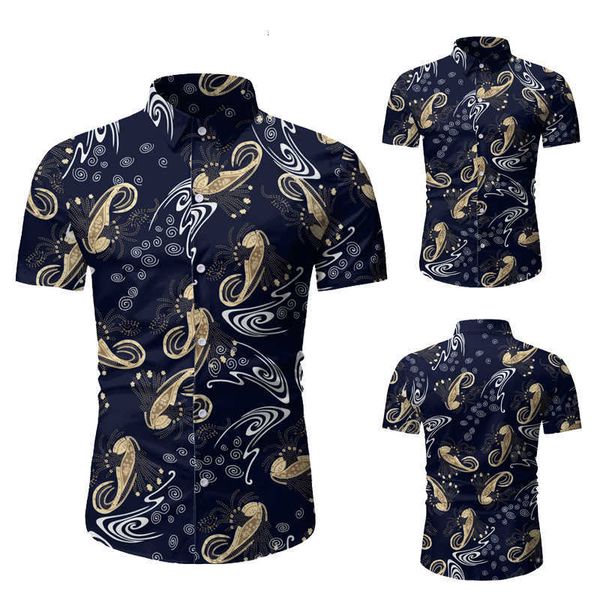 men's casual shirts fashion seahorse print summer short sleeve shirt hawaiian slim fit streetwear men mens clothing 4x97, White;black
men's casual shirts fashion seahorse print summer short sleeve shirt hawaiian slim fit streetwear men mens clothing 4x97, White;black