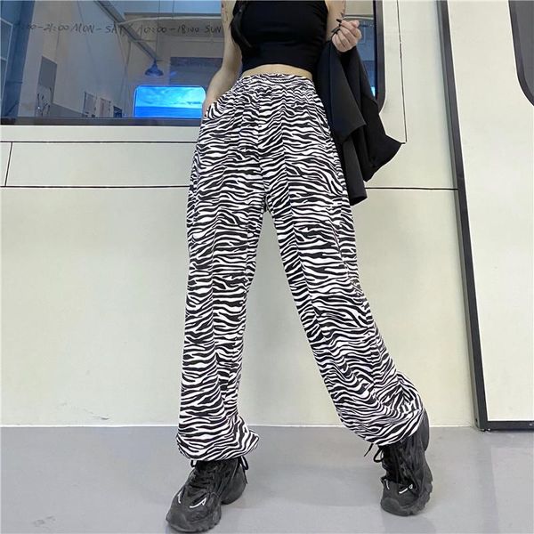 women sweatpants streetwear zebra print straight pants woman plus size fashion high waist loose casual sports trousers women's & capris, Black;white
women sweatpants streetwear zebra print straight pants woman plus size fashion high waist loose casual sports trousers women's & capris, Black;white