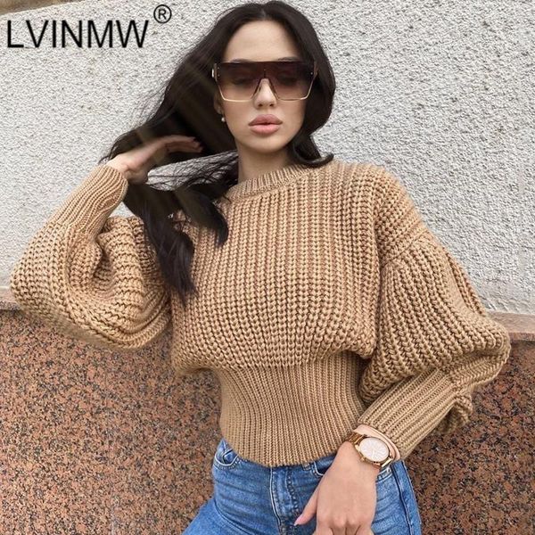 women's sweaters lvinmw o neck lantern sleeve solid slim sweater knit elegant temperament autumn for women fashion pullovers streetwear, White;black
women's sweaters lvinmw o neck lantern sleeve solid slim sweater knit elegant temperament autumn for women fashion pullovers streetwear, White;black