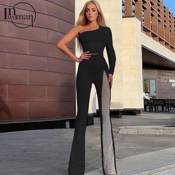 women's pants & capris inwoman fall winter mesh see through patchwork flare women black high waist skinny long trouser ladies wide leg, Black;white
women's pants & capris inwoman fall winter mesh see through patchwork flare women black high waist skinny long trouser ladies wide leg, Black;white