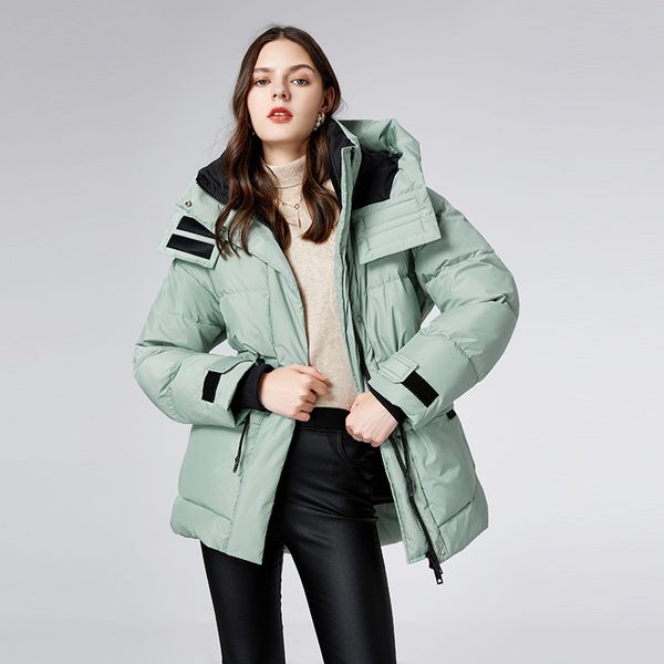 women's runway down coat hooded collar fashion winter outerwear warm thick parkas, Black
women's runway down coat hooded collar fashion winter outerwear warm thick parkas, Black