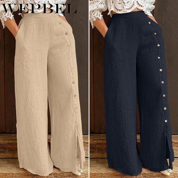 spring autumn fashion elastic high waist slit loose wide-leg pants women's casual solid color single-breasted trousers & capris, Black;white
spring autumn fashion elastic high waist slit loose wide-leg pants women's casual solid color single-breasted trousers & capris, Black;white