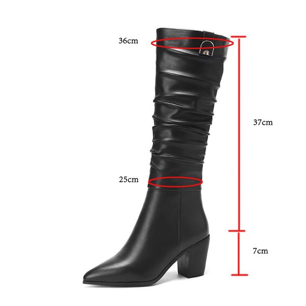 boots ol'handcrafted females mid-calf genuine leather boots square high heels pointed to black elegant toe women's party shoes siz
boots ol'handcrafted females mid-calf genuine leather boots square high heels pointed to black elegant toe women's party shoes siz