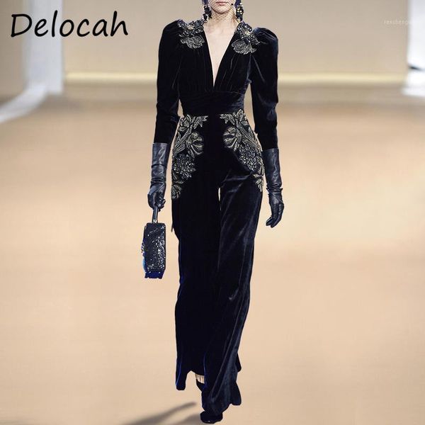women's jumpsuits & rompers delocah autumn women fashion runway bodysuit long sleeve embroidery printed elegant bodycon ladies velvet j, Black;white
women's jumpsuits & rompers delocah autumn women fashion runway bodysuit long sleeve embroidery printed elegant bodycon ladies velvet j, Black;white