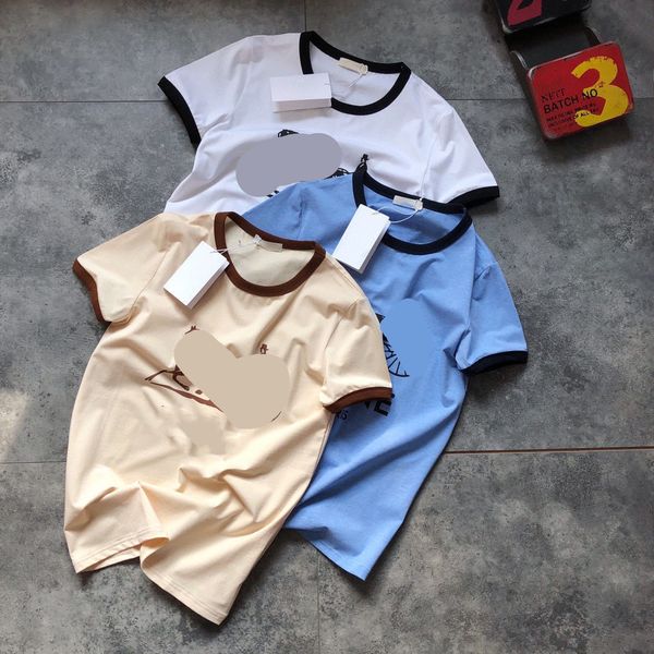 design clothing women's carriage short color blocking round neck basic t-shirt printed simple half sleeve cotton live broadcast, White
design clothing women's carriage short color blocking round neck basic t-shirt printed simple half sleeve cotton live broadcast, White