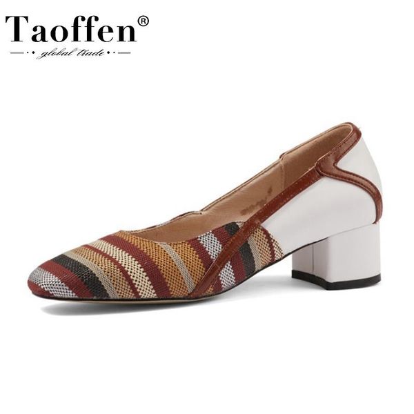 dress shoes taoffen women pumps square toe thick heel real leather retro slip on mixed color fashion ladies footwear size 34-39, Black
dress shoes taoffen women pumps square toe thick heel real leather retro slip on mixed color fashion ladies footwear size 34-39, Black
