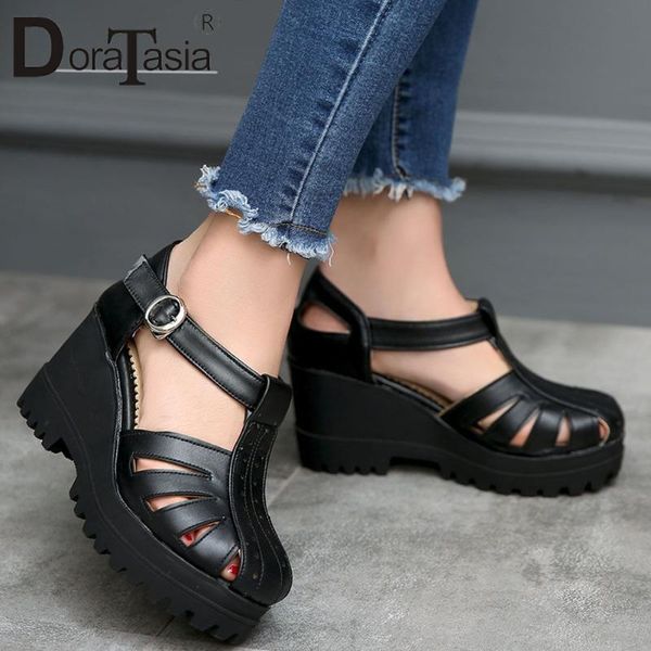 big size 34-43 female platform summer sandals wedges high heels women's 2021 casual party beach shoes woman, Black 
big size 34-43 female platform summer sandals wedges high heels women's 2021 casual party beach shoes woman, Black