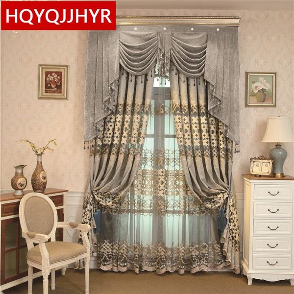 american gray style luxury jacquard blackout curtains for living room with high-grade embroidery voile curtain bedroom & drapes
american gray style luxury jacquard blackout curtains for living room with high-grade embroidery voile curtain bedroom & drapes