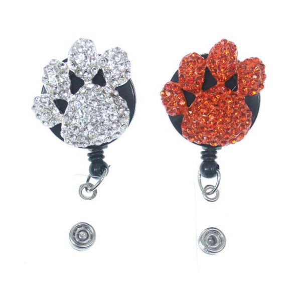 pins, brooches 10pcs custom sparkly rhinestone puppy paws badge reel retractable animal id holder pull, Gray 
pins, brooches 10pcs custom sparkly rhinestone puppy paws badge reel retractable animal id holder pull, Gray