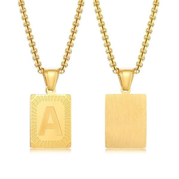 pendant necklaces hip hop gold color stainless steel 26 letters square brand necklace for women men fashion jewelry drop, Silver
pendant necklaces hip hop gold color stainless steel 26 letters square brand necklace for women men fashion jewelry drop, Silver