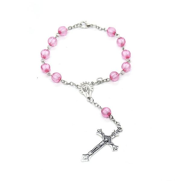 link, chain pink crystal beads rosaries christian catholic religious jesus cross baptism bracelets for women church confirmation jewelry, Black
link, chain pink crystal beads rosaries christian catholic religious jesus cross baptism bracelets for women church confirmation jewelry, Black