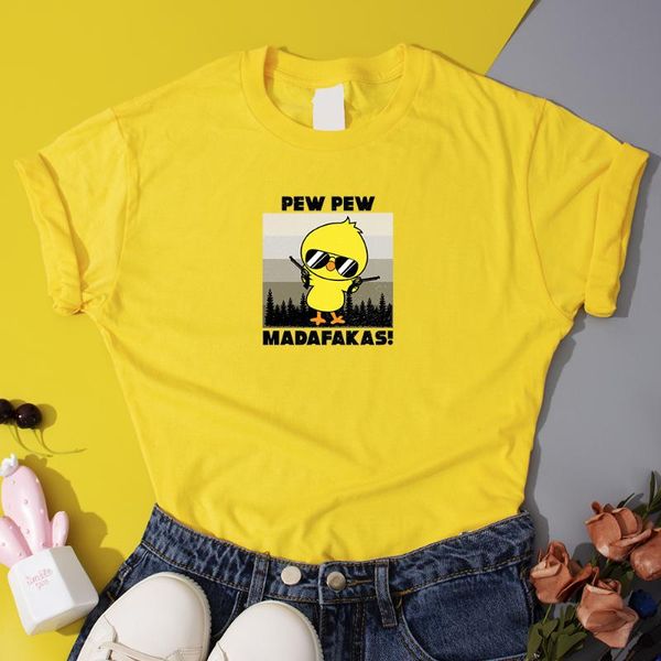 women's t-shirt funny yellow chicken graphic women pew madafakas print woman 2021 cotton tee shirt casual fashion female tshirt, White
women's t-shirt funny yellow chicken graphic women pew madafakas print woman 2021 cotton tee shirt casual fashion female tshirt, White