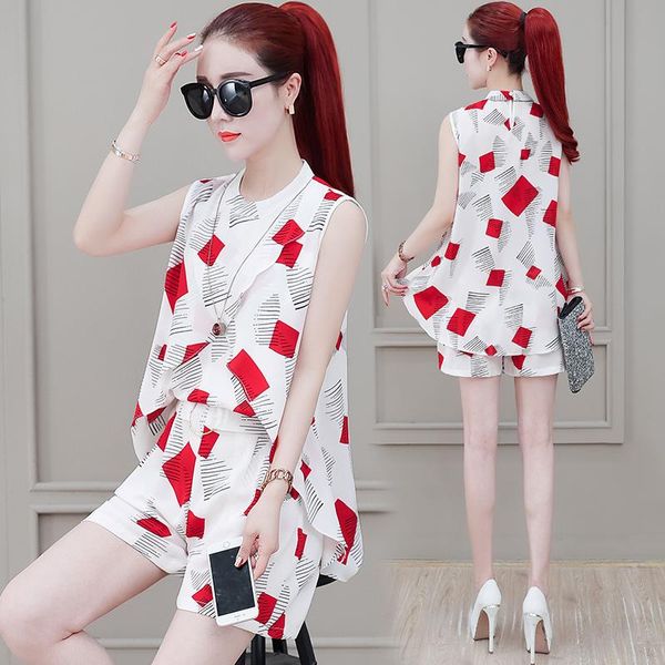 two piece dress sleeveless women outfits summer elegant short sets for ensemble femme survetement year-old female costume, White
two piece dress sleeveless women outfits summer elegant short sets for ensemble femme survetement year-old female costume, White