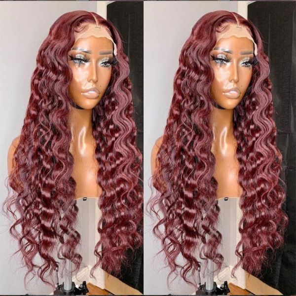 synthetic wigs wine red lace front deep wave for women glueless wig heat resistant fiber hair part daily, Black
synthetic wigs wine red lace front deep wave for women glueless wig heat resistant fiber hair part daily, Black