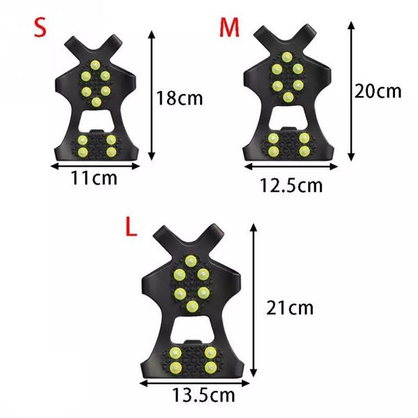 cords, slings and webbing 10 studs anti-skid snow ice thermo plastic elastomer climbing shoes cover spikes grips cleats over covers crampons
cords, slings and webbing 10 studs anti-skid snow ice thermo plastic elastomer climbing shoes cover spikes grips cleats over covers crampons