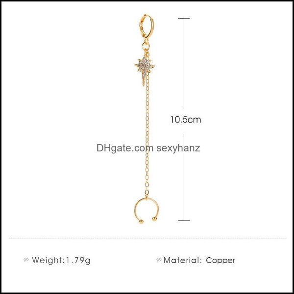 ear cuff earrings jewelry tassel star dangle gold color for women trendy piercing stud crystal korean earring 1pcs drop delivery 2021 nltdt, Silver
ear cuff earrings jewelry tassel star dangle gold color for women trendy piercing stud crystal korean earring 1pcs drop delivery 2021 nltdt, Silver