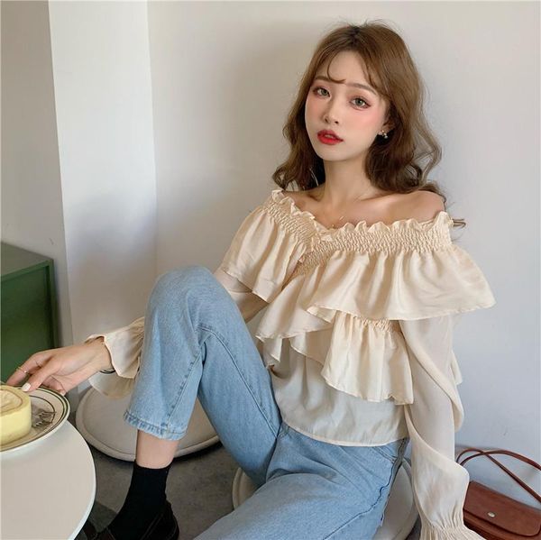 ruffles blouse women pleated v-neck blusas womens and blouses white apricot 7537 women's & shirts
ruffles blouse women pleated v-neck blusas womens and blouses white apricot 7537 women's & shirts