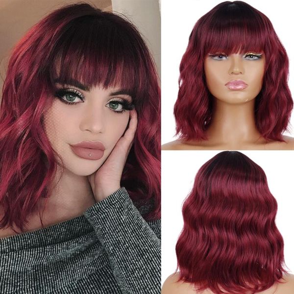 synthetic wigs lisihair short wavy ombre lolita cosplay bob for women natural heat resistant fiber hair wig with bangs, Black
synthetic wigs lisihair short wavy ombre lolita cosplay bob for women natural heat resistant fiber hair wig with bangs, Black