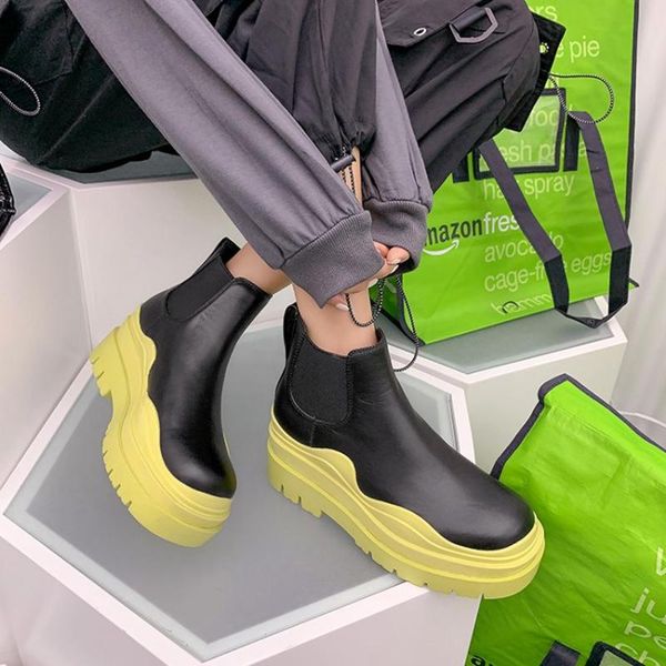 boots sponge cake colored sole wave 5.5cm women's ankle short long platform winter slip on lady inside fur elastic band booties, Black
boots sponge cake colored sole wave 5.5cm women's ankle short long platform winter slip on lady inside fur elastic band booties, Black
