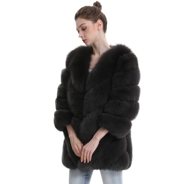 women's fur & faux luxury real jacket lady fashion custom big section coat women genuine waistcoat, Black
women's fur & faux luxury real jacket lady fashion custom big section coat women genuine waistcoat, Black