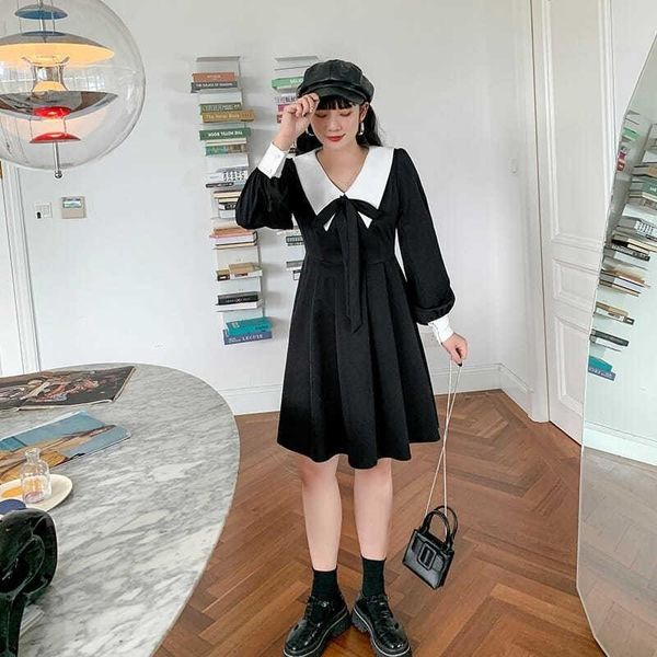 casual dresses long sleeve dress women patchwork leisure lantern sleeves plus size 4xl loose bow elegant streetwear vintage n style party, Black;gray
casual dresses long sleeve dress women patchwork leisure lantern sleeves plus size 4xl loose bow elegant streetwear vintage n style party, Black;gray