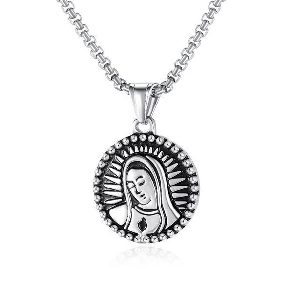 pendant necklaces virgin mary necklace coin for men mother of jesus stainless steel christian catholicism jewelry 24inch chain, Silver
pendant necklaces virgin mary necklace coin for men mother of jesus stainless steel christian catholicism jewelry 24inch chain, Silver