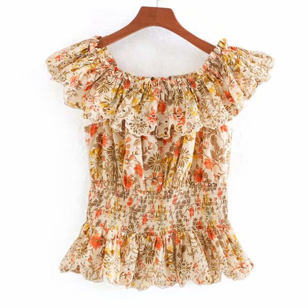 blouses harajuku vintage pleated floral sleeveless elastic waist women's shirt summer new lotus leaf sweet cute female, White
blouses harajuku vintage pleated floral sleeveless elastic waist women's shirt summer new lotus leaf sweet cute female, White