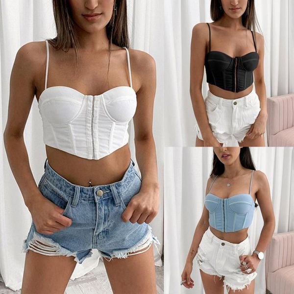 women's t-shirt push up skinny tube bustier corset camisole summer crop solid hook and eye front short tank 2021, White
women's t-shirt push up skinny tube bustier corset camisole summer crop solid hook and eye front short tank 2021, White