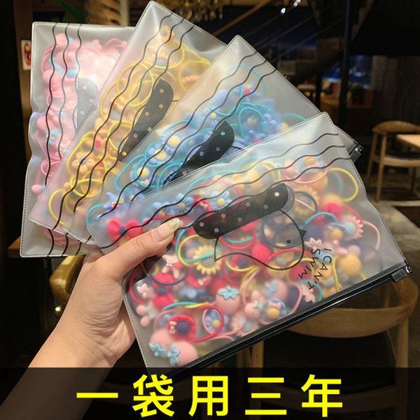 hair rubber bandshair bandskorean does not hurt and skin band cute baby fruit headband little tied circle girl hair accessories, Pink