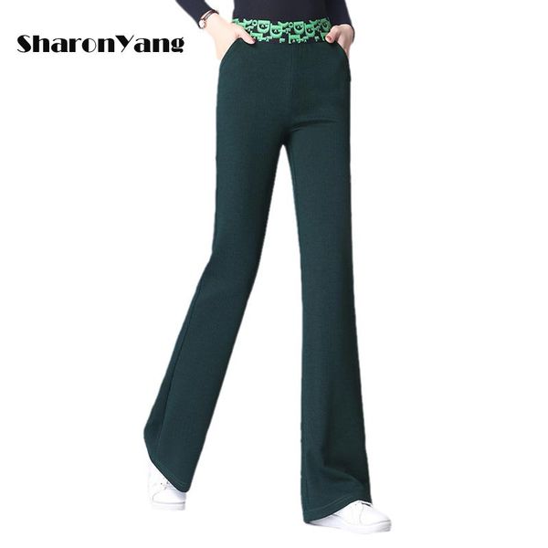 women's pants & capris -9xl women loose bell-bottom trousers spring and autumn high-waisted wide leg green flared plus size, Black;white
women's pants & capris -9xl women loose bell-bottom trousers spring and autumn high-waisted wide leg green flared plus size, Black;white