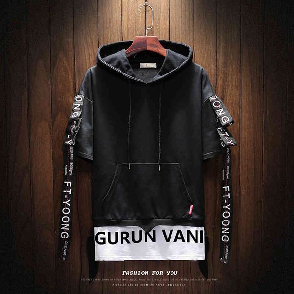 2020 hoodi summer short sve hooded sweatshirt hip hop tracksuit men's punk style casual et clothing, Black
2020 hoodi summer short sve hooded sweatshirt hip hop tracksuit men's punk style casual et clothing, Black
