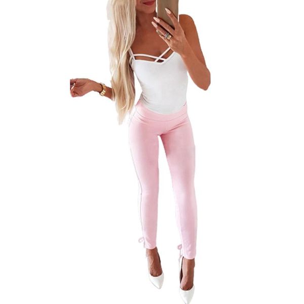 women's pants & capris summer women cross bandage solid elastic waist slim pencil ladies elegant pockets all-match korean trousers sj59, Black;white
women's pants & capris summer women cross bandage solid elastic waist slim pencil ladies elegant pockets all-match korean trousers sj59, Black;white