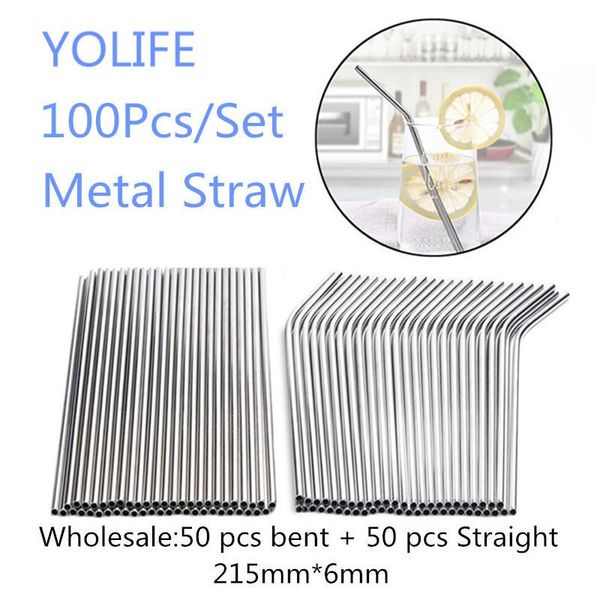 drinking straws eco friendly 100pcs/set metal straw reusable wholesale stainless steel tubes 215mm*6mm straight bent
drinking straws eco friendly 100pcs/set metal straw reusable wholesale stainless steel tubes 215mm*6mm straight bent